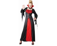 Role play-set for adult Red Vamp (dress, collar), size M